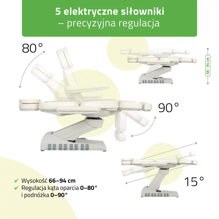 Fotel podgrzewany Luxoria PRO 5 - biały