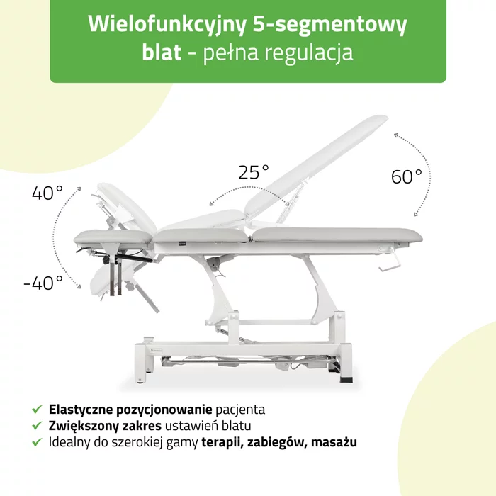Stół FORTIS 5 ERGO rama sterująca/szaro-biały