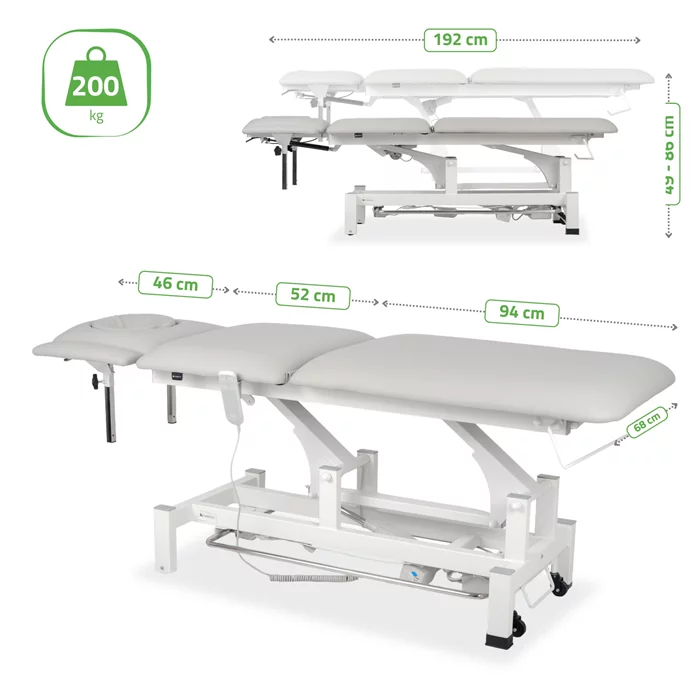 Stół FORTIS 5 ERGO rama sterująca/szaro-biały