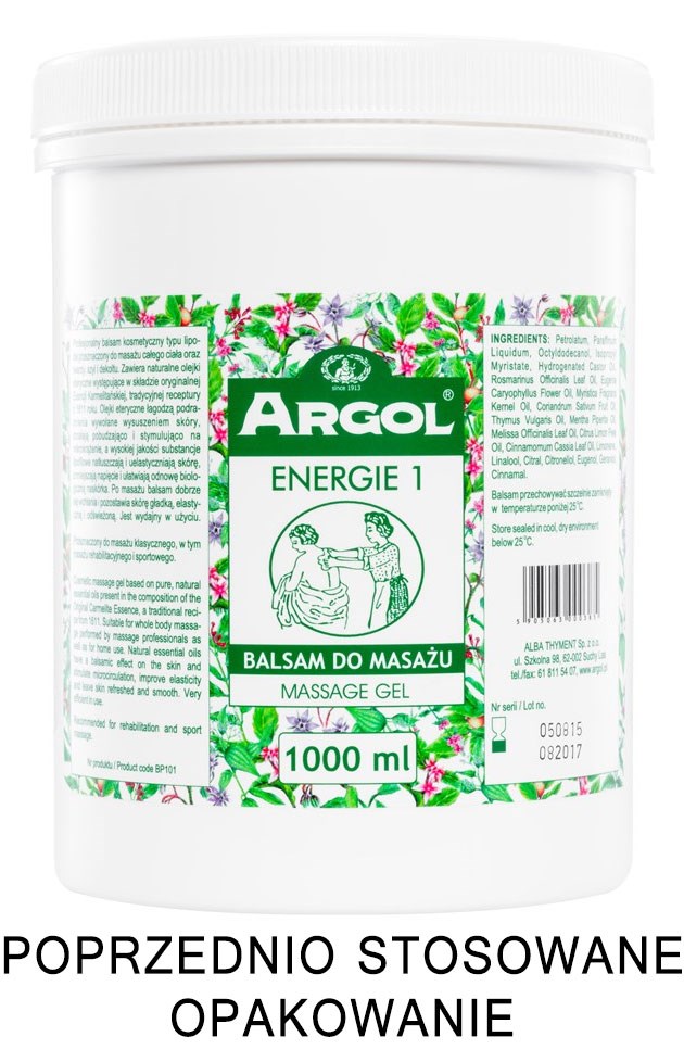 Ziołowy balsam do masażu ARGOL Energy