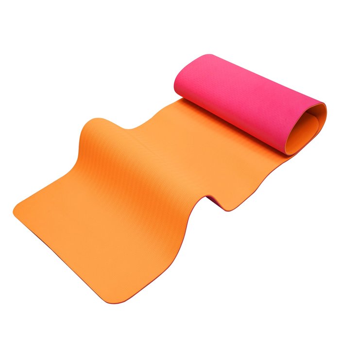 Mata do jogi TPE pomarańczowo-różowa (183x61)