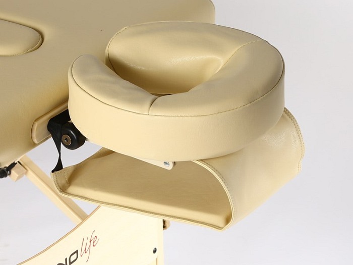 Drewniany Stół do Masażu - Aveno Life eSpirit (beżowy)