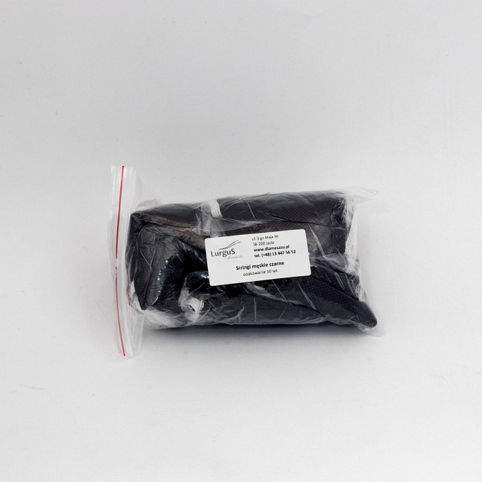 Stringi męskie jednorazowe - w kolorze czarnym (10 szt.) 
