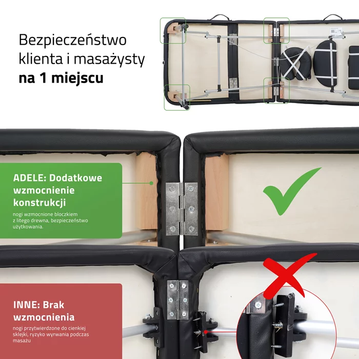 Stół Aveno Life - ADELE (70 cm) - czarny