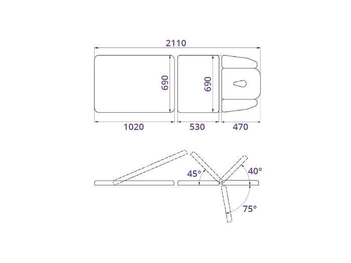 Stół rehabilitacyjny, stacjonarny - JUVENTAS EVO 3 L E
