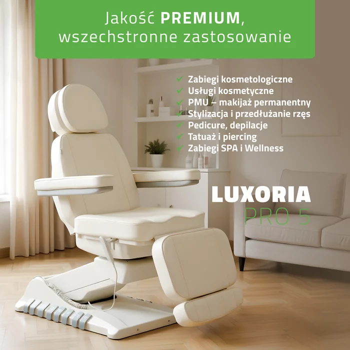 Fotel podgrzewany Luxoria PRO 5 - biały