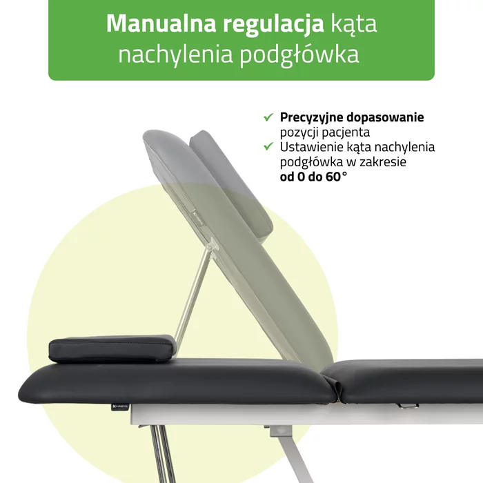 Stół rehabilitacyjny - OPTIMA (czarno-biały)