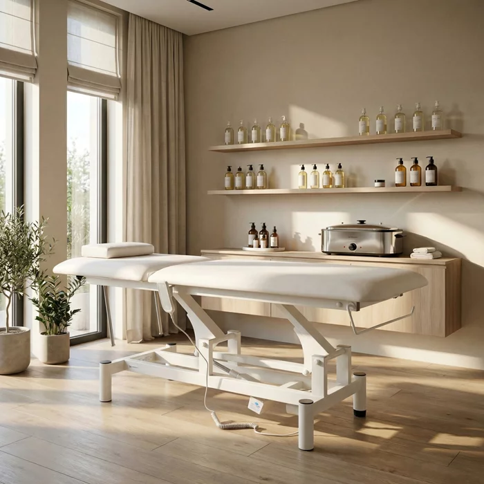 Elektryczny stół rehabilitacyjny OPTIMA biały