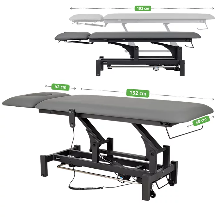 Stół FORTIS 2 ERGO rama sterująca/szaroczarny