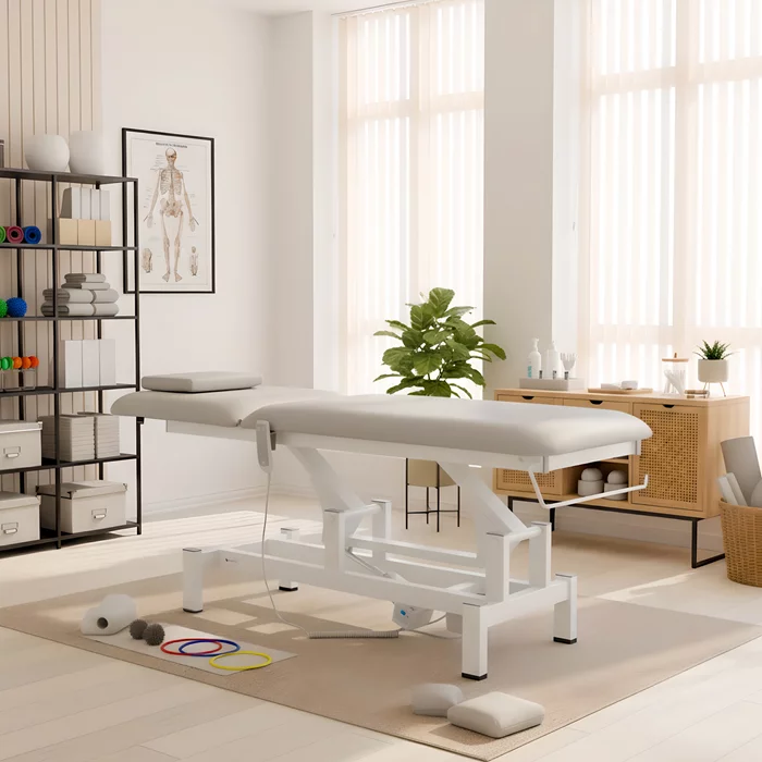 Stół FORTIS 2 (z pilotem / szaro-biały)