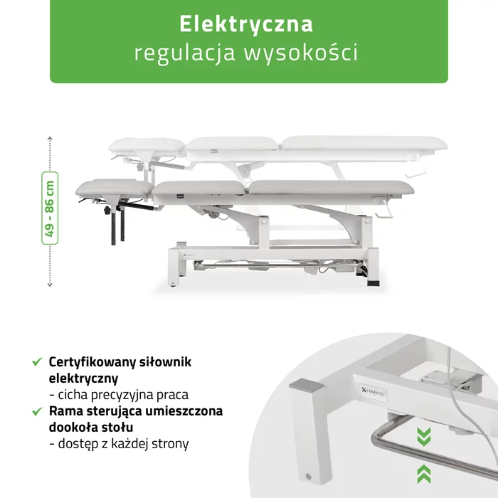Stół FORTIS 5 ERGO rama sterująca/szaro-biały