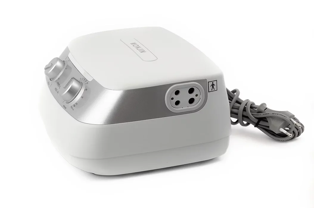 Szare urządzenie Wonjin Power Q1000 Plus - od boku