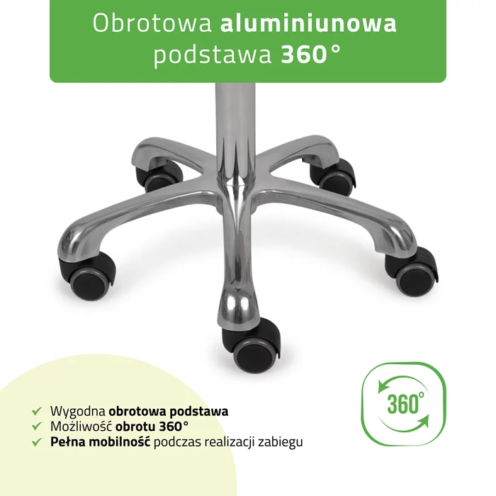 Taboret kosmetyczny, siodło - ALMA (czarny)