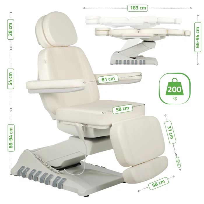 Fotel podgrzewany Luxoria PRO 5 - biały