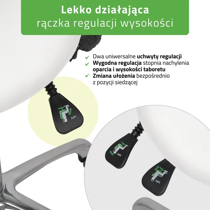 Taboret-siodło z oparciem - DIANA