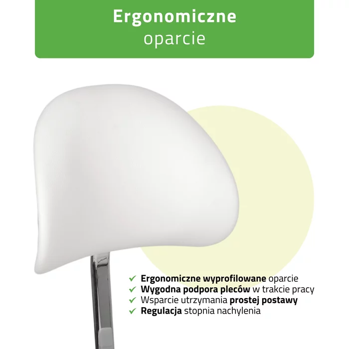 Taboret-siodło z oparciem - DIANA