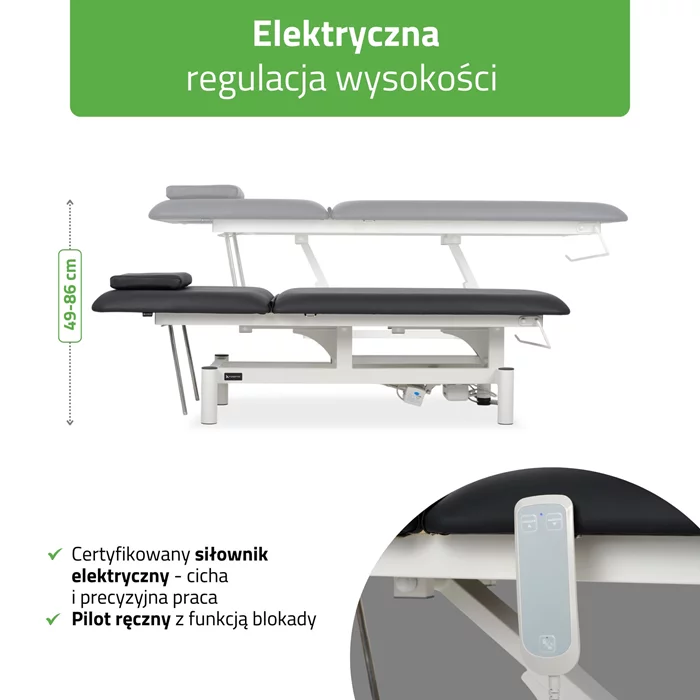 Stół rehabilitacyjny - OPTIMA (czarno-biały)