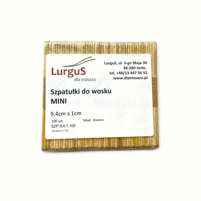 Szpatułki drewniane do wosku MINI (100 sztuk)