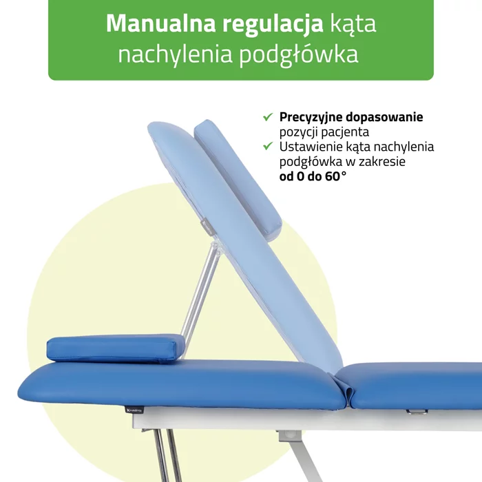 Stół rehabilitacyjny - OPTIMA niebiesko-biały