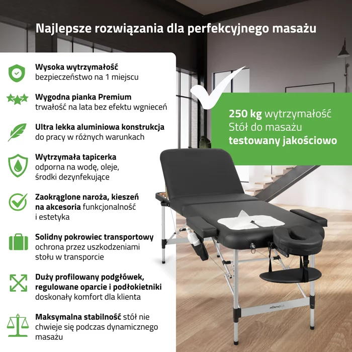 Stół Aveno Life - ADELE (70 cm) - czarny