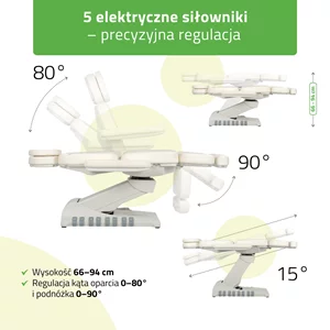 Fotel podgrzewany Luxoria PRO 5 - biały