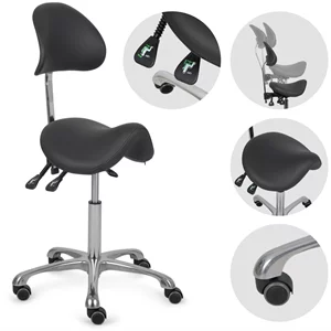 Taboret-siodło z oparciem - DIANA