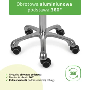 Taboret kosmetyczny / Siodło / - ALMA (szary)