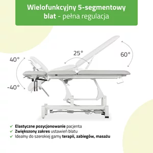 Stół FORTIS 5 ERGO rama sterująca/szaro-biały