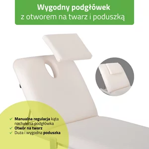 Elektryczny stół rehabilitacyjny OPTIMA biały