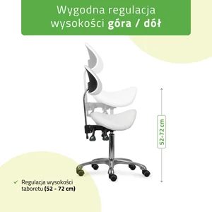 Taboret-siodło z oparciem - DIANA