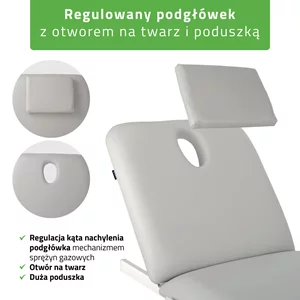 Stół FORTIS 2 (z pilotem / szaro-biały)