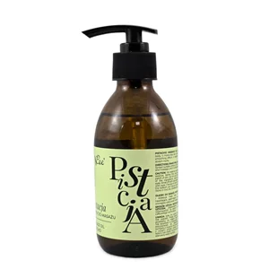 Szklana bursztynowa butelka z dozownikiem