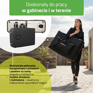 Składany stół do masażu - VERA (czarny)