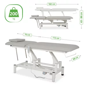 Stół rehabilitacyjny - OPTIMA (szaro-biały)