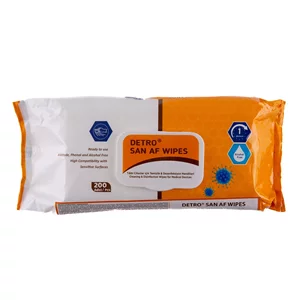 Biało-pomarańczowy flow-pack z chusteczkami