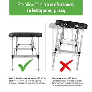 Stół Aveno Life - ADELE (70 cm) - czarny