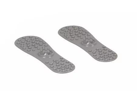 Dwie szare wkładki pod stopy do mankietów