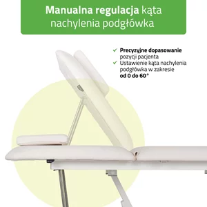 Elektryczny stół rehabilitacyjny OPTIMA biały