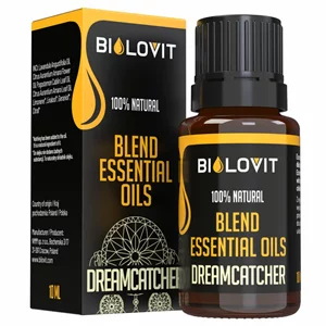 Szklana bursztynowa buteleczka z czarną nakrętką