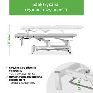 Stół FORTIS 5 ERGO rama sterująca/szaro-biały