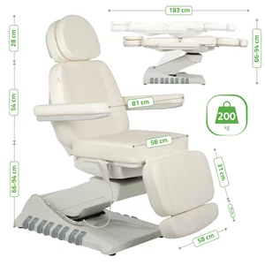 Fotel podgrzewany Luxoria PRO 5 - biały