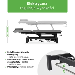 Stół FORTIS 2 (z ramą sterującą/szaro-czarny)