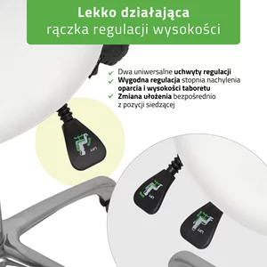 Taboret-siodło z oparciem - DIANA