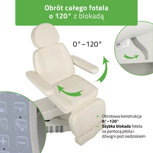 Fotel podgrzewany Luxoria PRO 5 - biały
