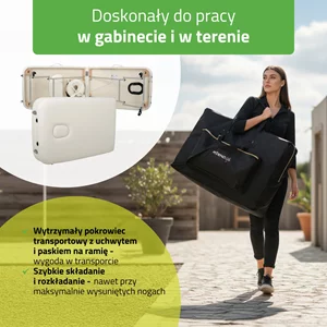 Składany stół do masażu - VERA (biały)