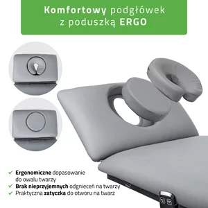 Stół FORTIS 2 ERGO rama sterująca/szaroczarny