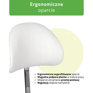 Taboret-siodło z oparciem - DIANA