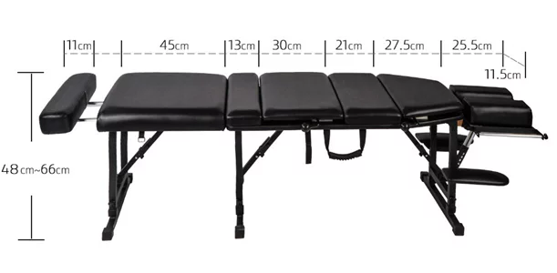 Stół do fizjoterapii ARENA (178 cm) - czarny