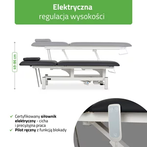 Stół rehabilitacyjny - OPTIMA (czarno-biały)