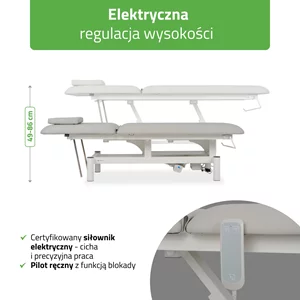 Stół rehabilitacyjny - OPTIMA (szaro-biały)